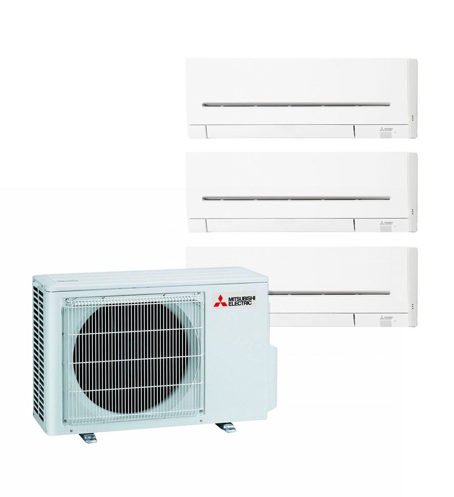 pompe à chaleur Mitsubishi PAC Power Inverter + Splits MSZ-AP